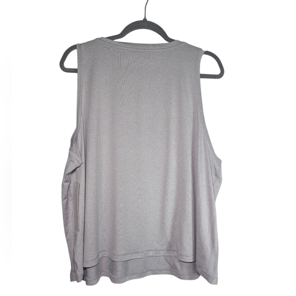 Athleta Light Gray Muscle Tee - Picture 2 of 4